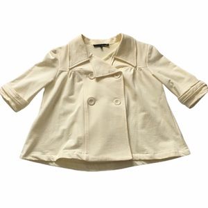 Gold Label Cream 3/4 Sleeve Cropped Swing Jacket S